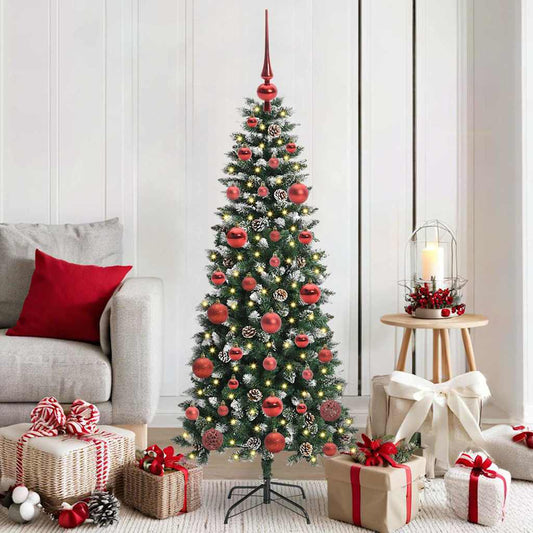 Albero di Natale artificiale con 150 LED Verde 66 x 66 x 150 cm