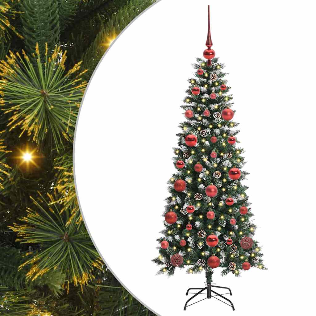 Albero di Natale artificiale con 150 LED Verde 66 x 66 x 150 cm