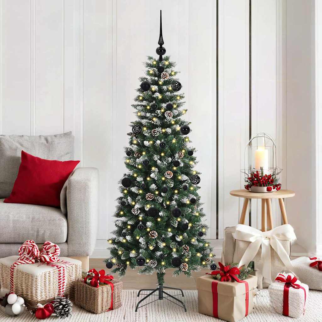 Albero di Natale artificiale con 150 LED Verde 66 x 66 x 150 cm