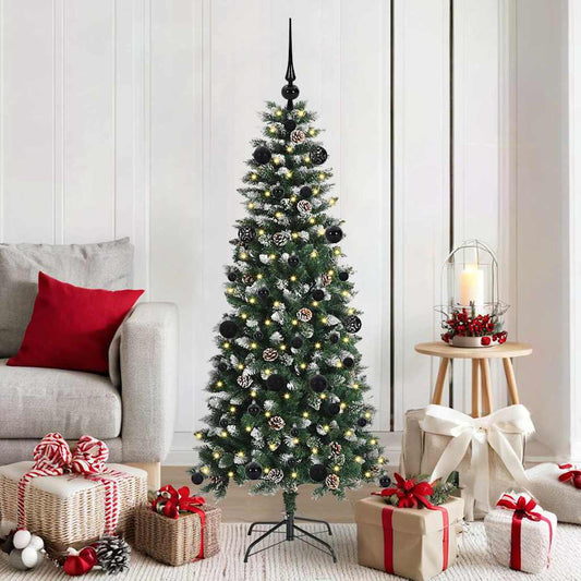 Albero di Natale artificiale con 150 LED Verde 66 x 66 x 150 cm