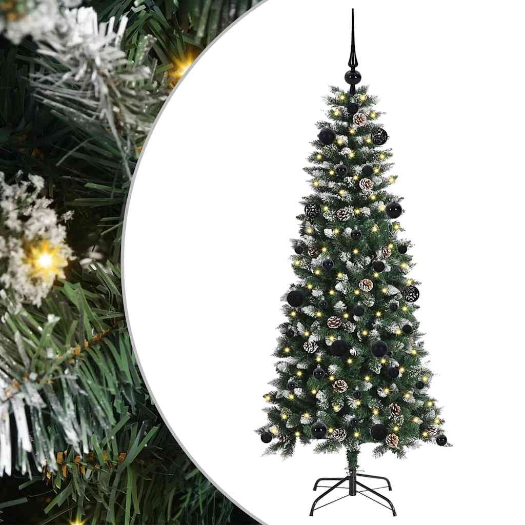 Albero di Natale artificiale con 150 LED Verde 66 x 66 x 150 cm