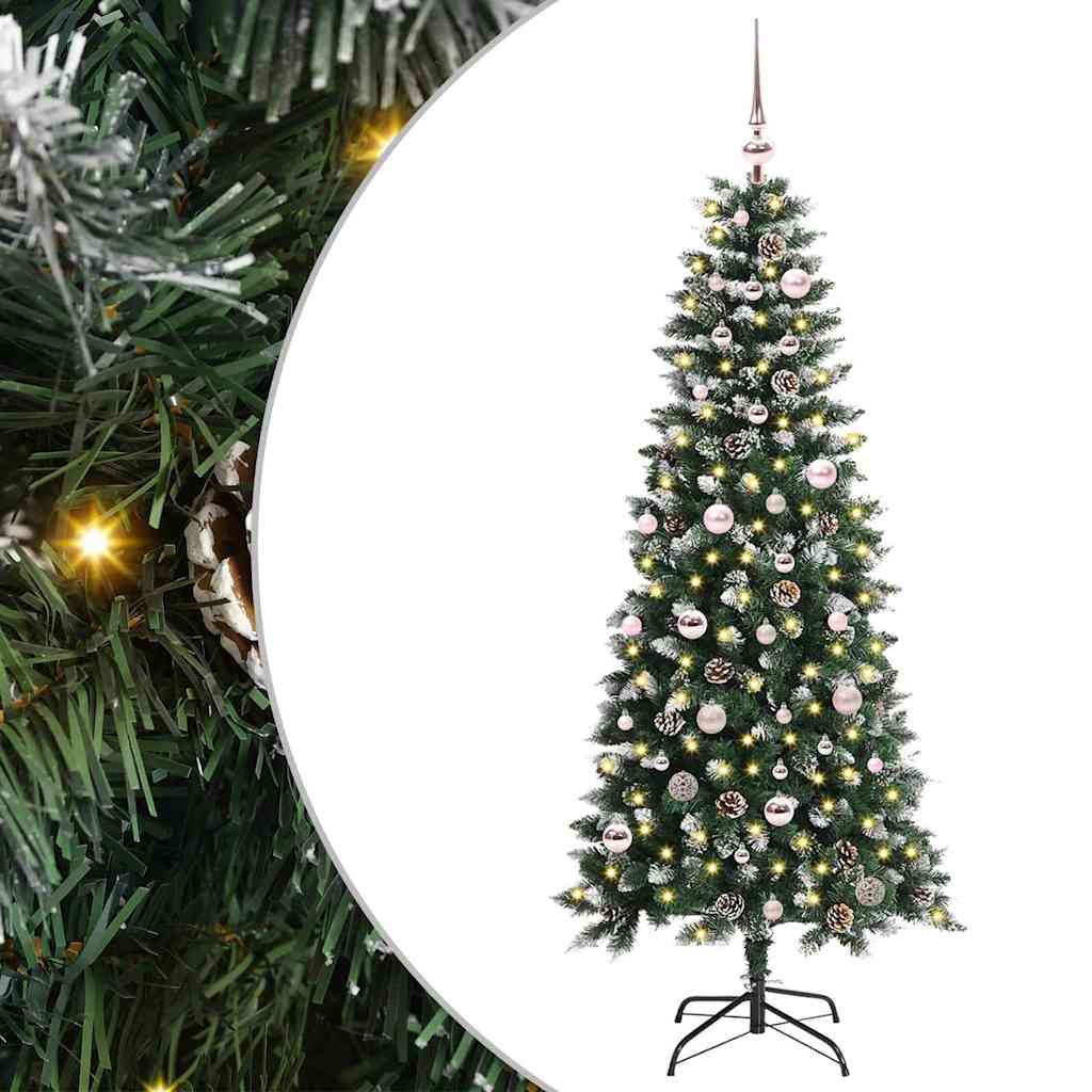 Albero di Natale artificiale con 150 LED Verde 66 x 66 x 150 cm