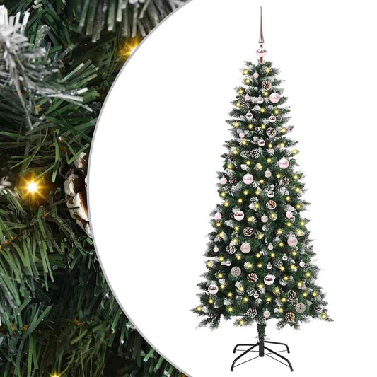 Albero di Natale artificiale con 150 LED Verde 66 x 66 x 150 cm