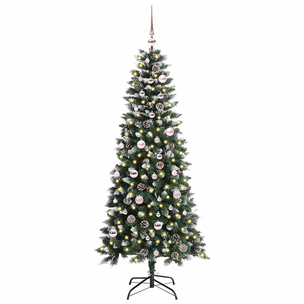 Albero di Natale artificiale con 150 LED Verde 66 x 66 x 150 cm