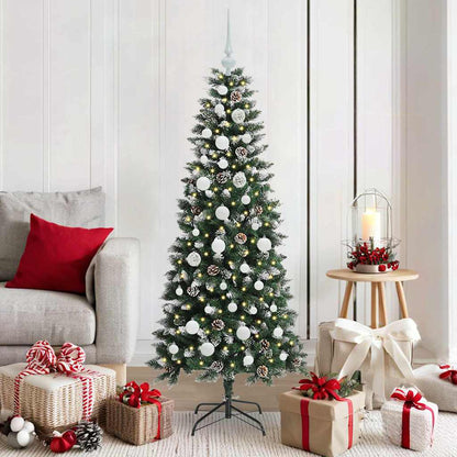 Albero di Natale artificiale con 150 LED Verde 66 x 66 x 150 cm