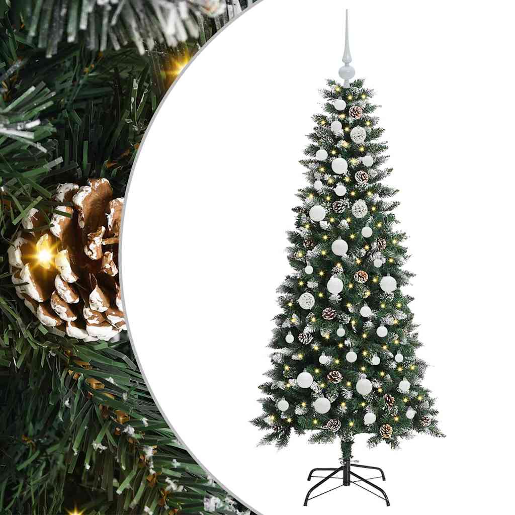 Albero di Natale artificiale con 150 LED Verde 66 x 66 x 150 cm