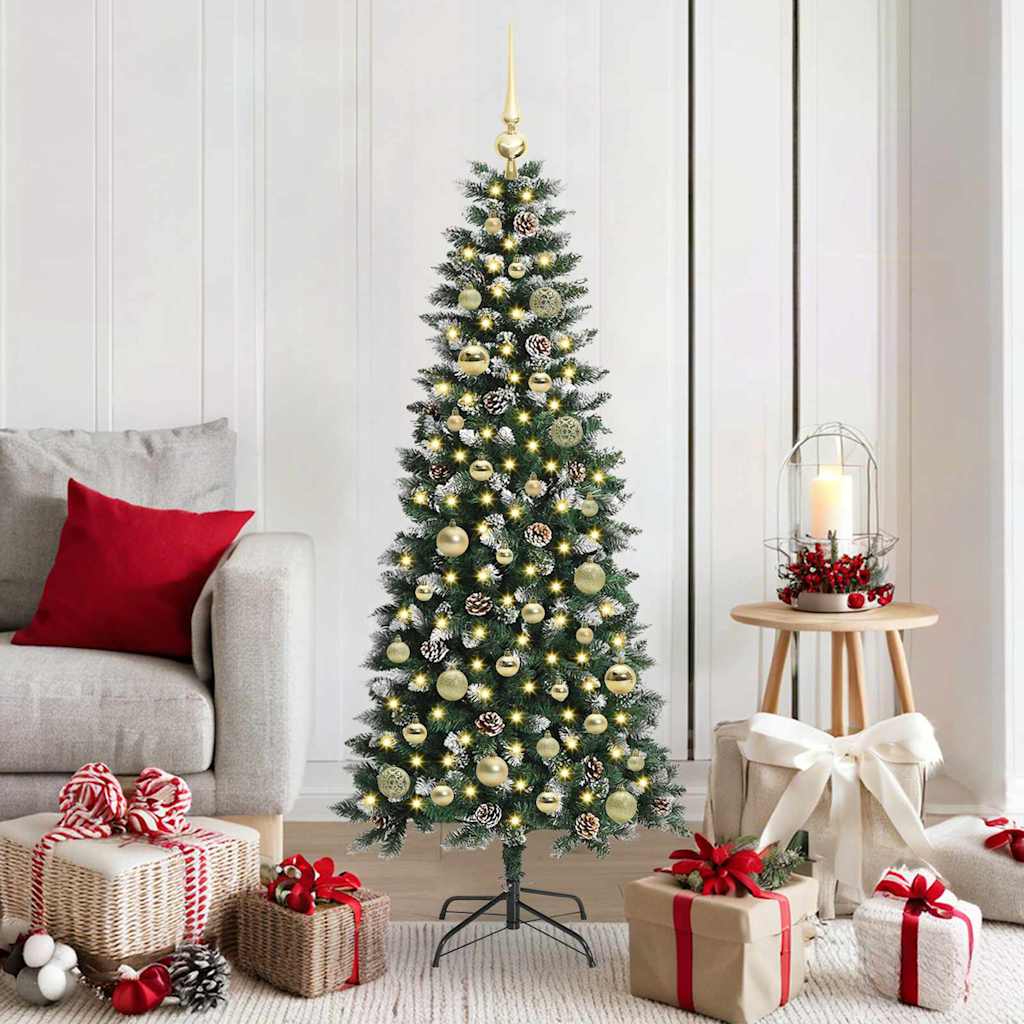 Albero di Natale artificiale con 150 LED Verde 66 x 66 x 150 cm