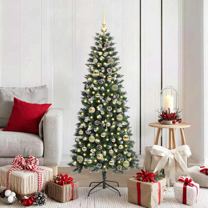 Albero di Natale artificiale con 150 LED Verde 66 x 66 x 150 cm