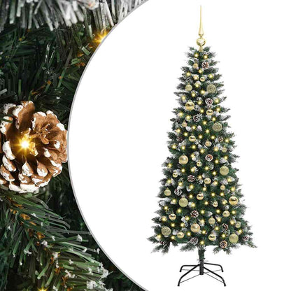 Albero di Natale artificiale con 150 LED Verde 66 x 66 x 150 cm