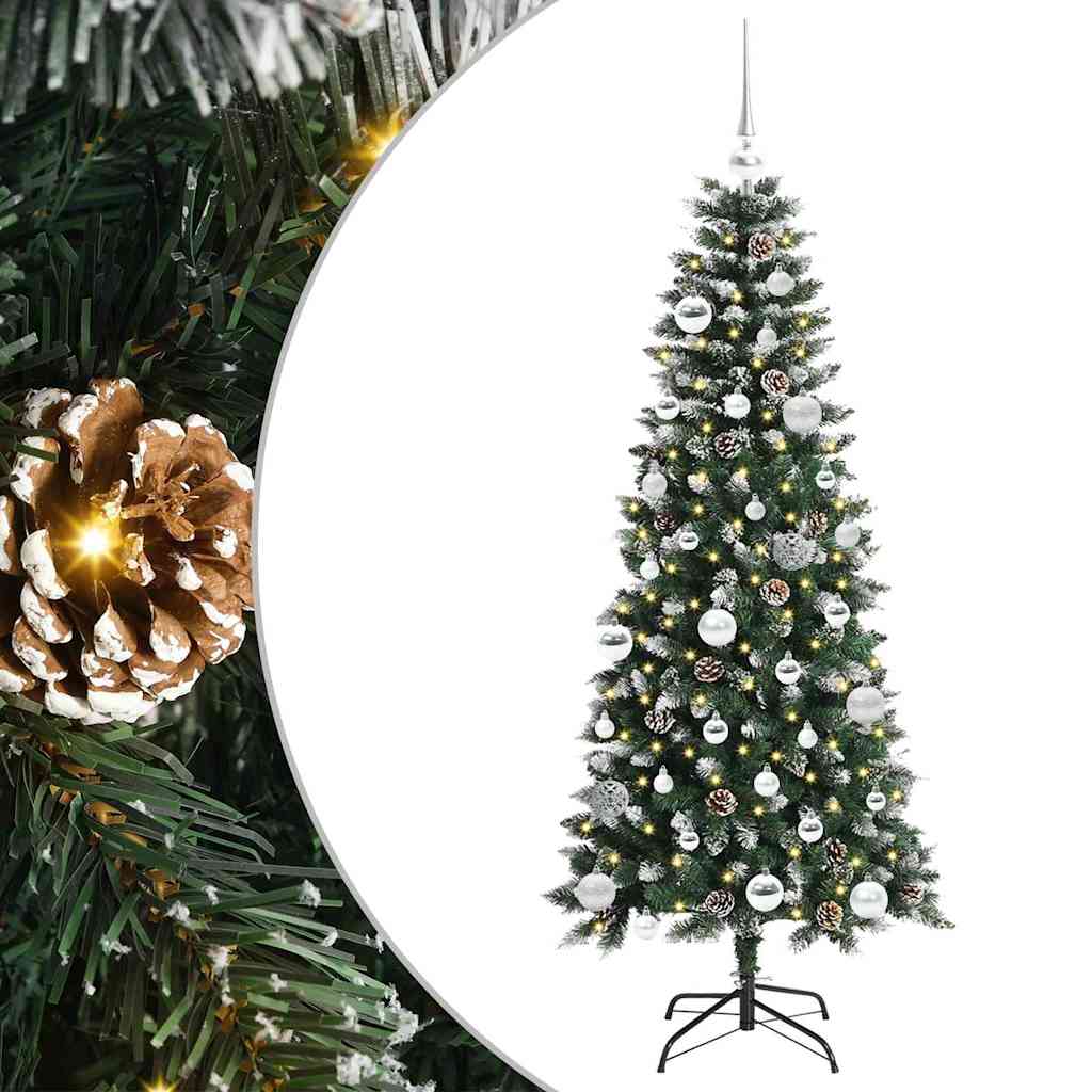 Albero di Natale artificiale con 150 LED Verde 66 x 66 x 150 cm