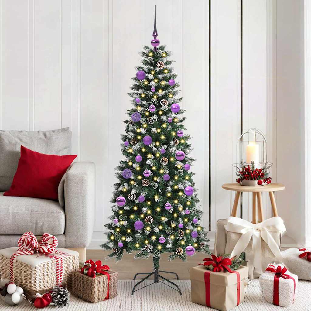 Albero di Natale artificiale con 150 LED Verde 66 x 66 x 150 cm