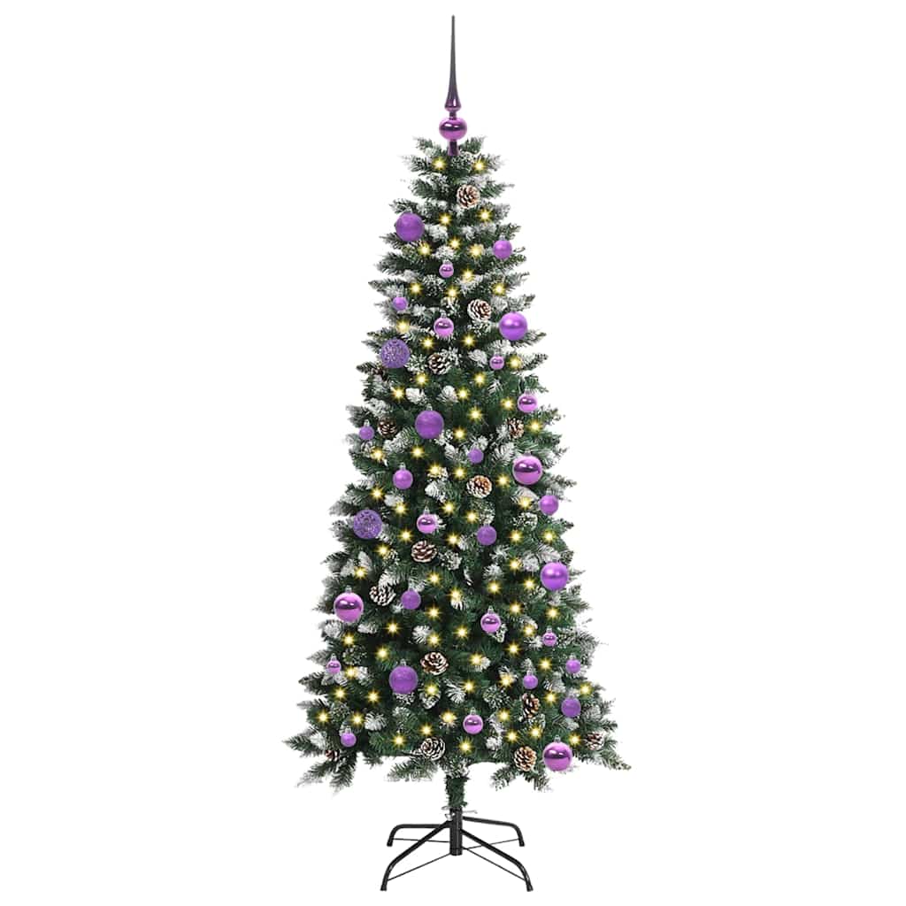 Albero di Natale artificiale con 150 LED Verde 66 x 66 x 150 cm