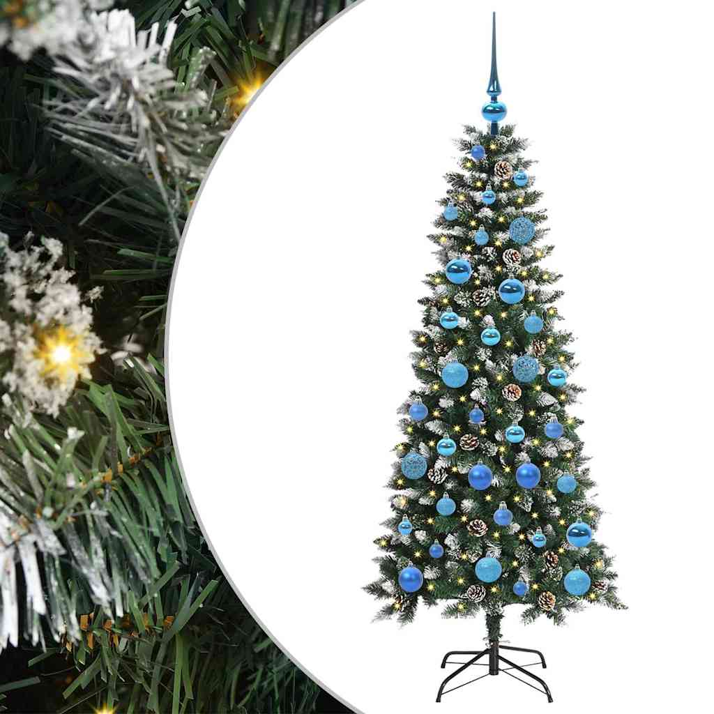 Albero di Natale artificiale con 150 LED Verde 66 x 66 x 150 cm