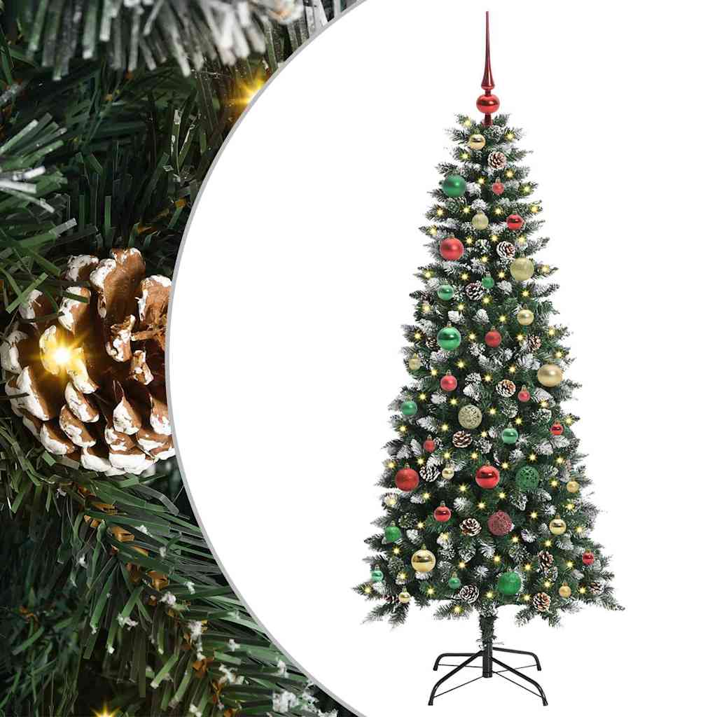 Albero di Natale artificiale con 150 LED Verde 66 x 66 x 150 cm