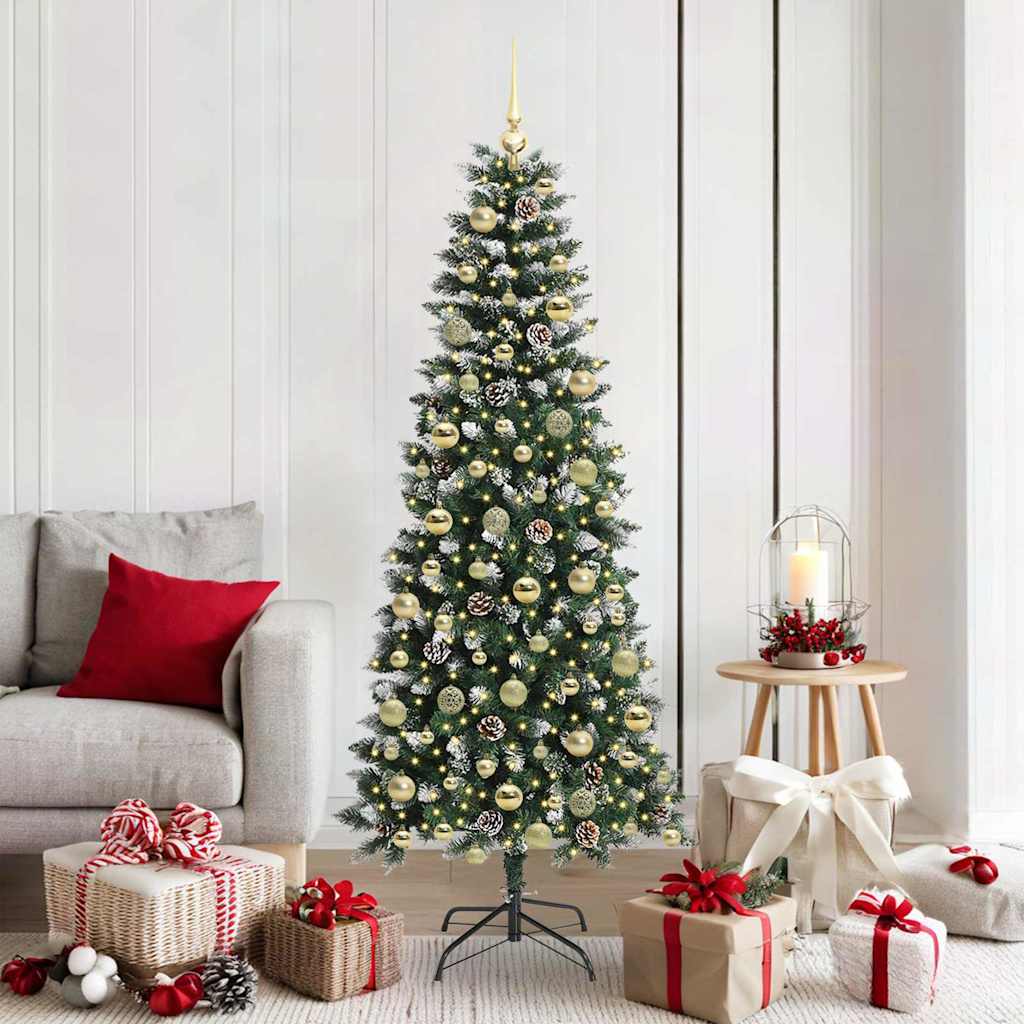 Albero di Natale artificiale con 300 LED Verde 76 x 76 x 180 cm