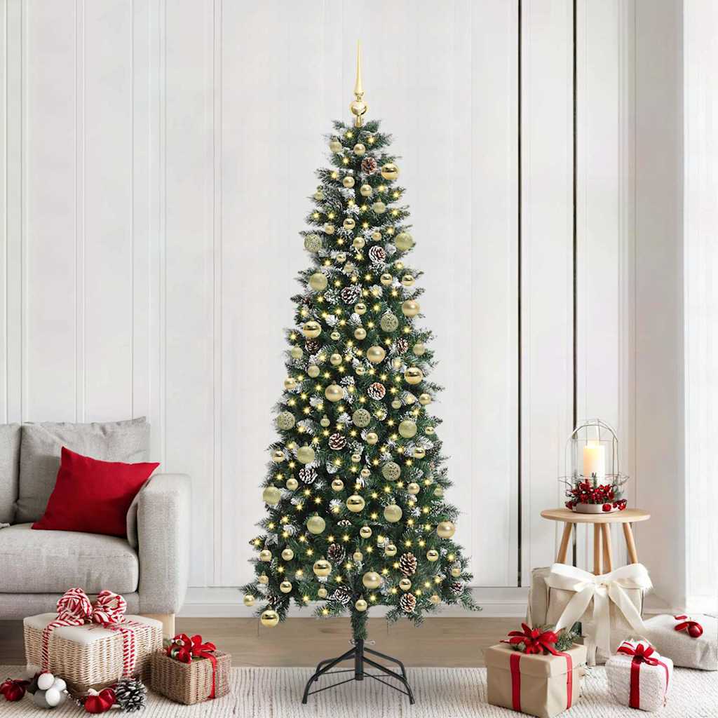 Albero di Natale artificiale con 300 LED Verde 86 x 86 x 210 cm