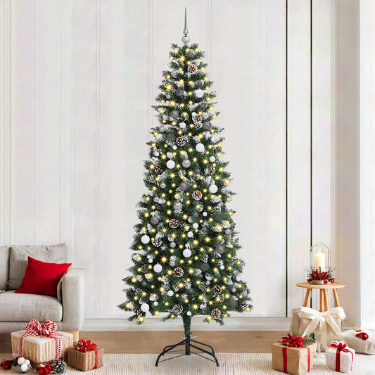 Albero di Natale artificiale con 300 LED Verde 96 x 96 x 240 cm