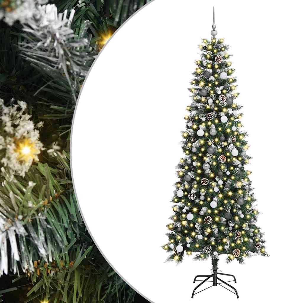 Albero di Natale artificiale con 300 LED Verde 96 x 96 x 240 cm