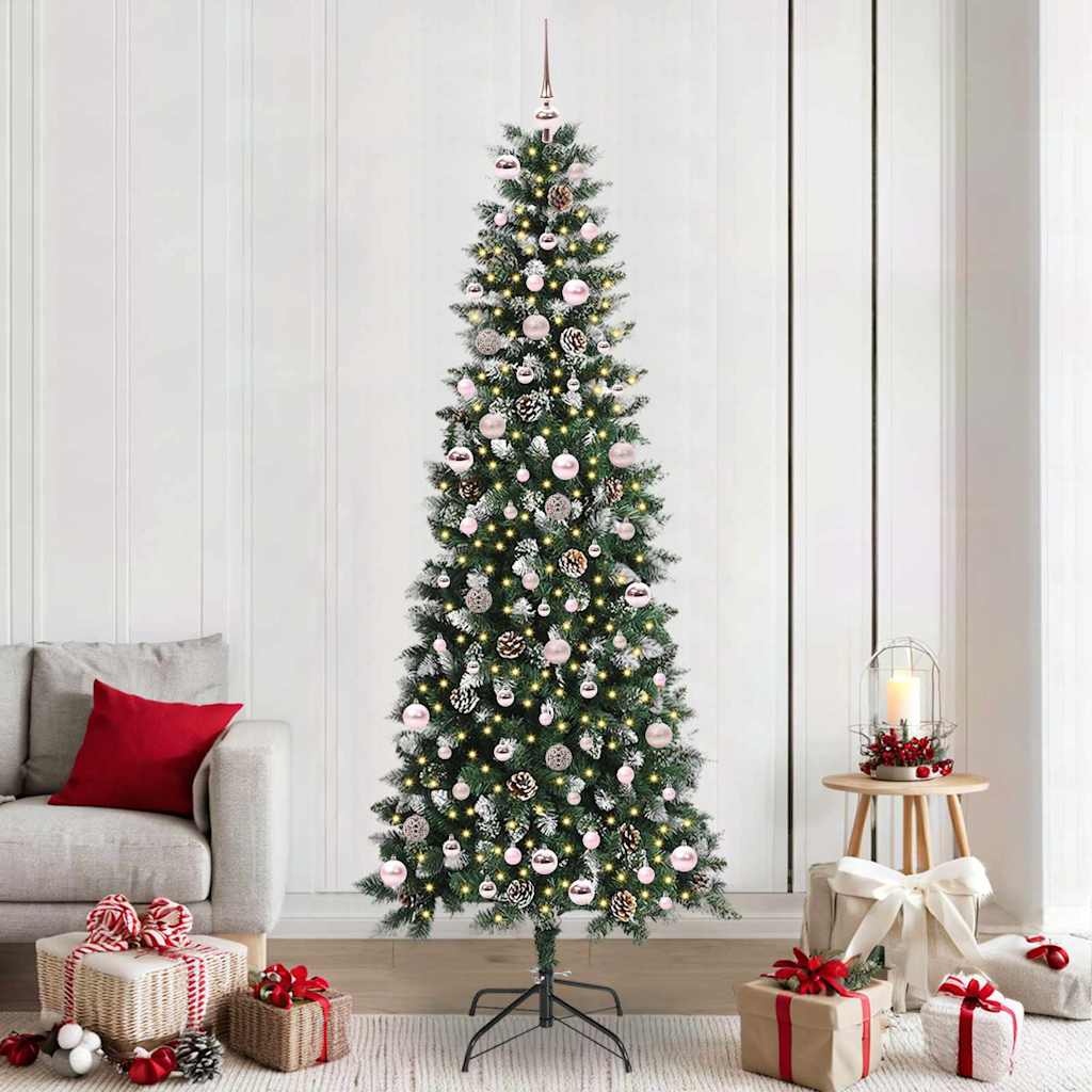 Albero di Natale artificiale con 300 LED Verde 96 x 96 x 240 cm
