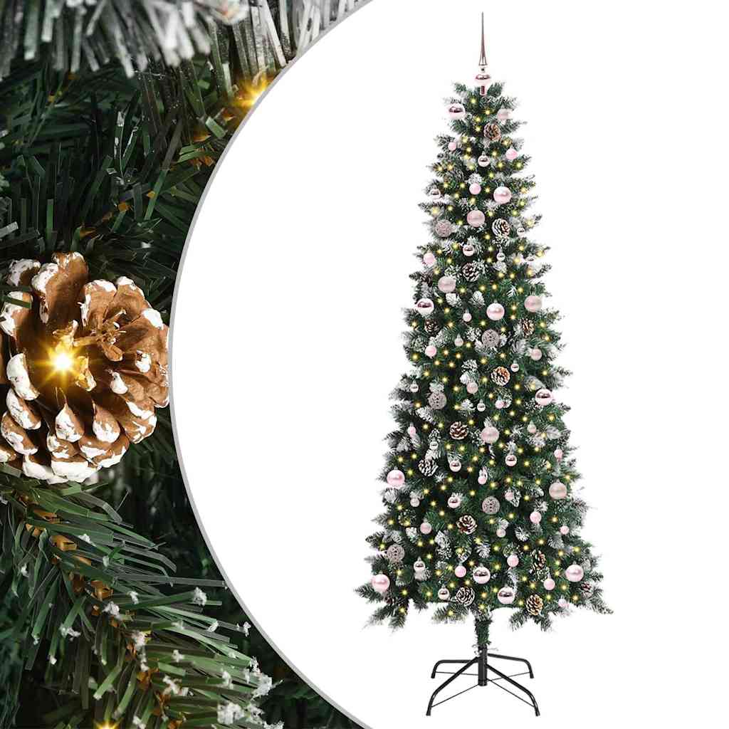 Albero di Natale artificiale con 300 LED Verde 96 x 96 x 240 cm