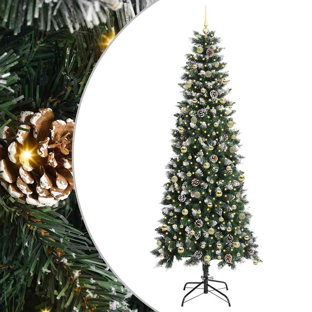 Albero di Natale artificiale con 300 LED Verde 96 x 96 x 240 cm