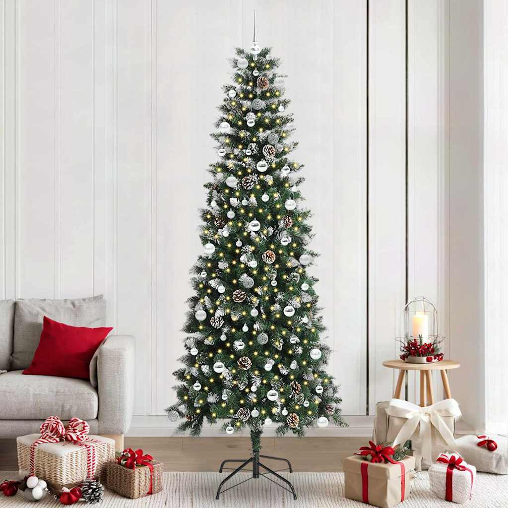Albero di Natale artificiale con 300 LED Verde 96 x 96 x 240 cm