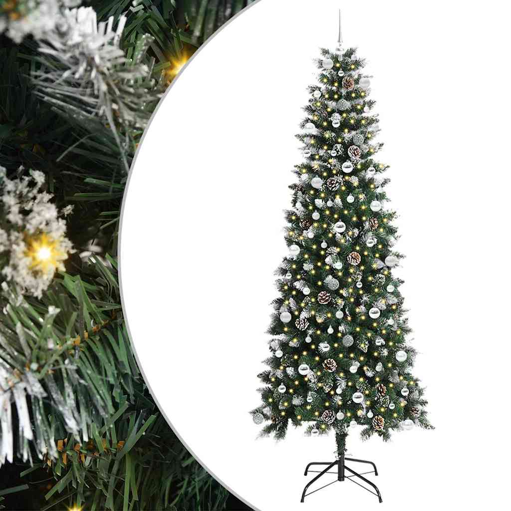 Albero di Natale artificiale con 300 LED Verde 96 x 96 x 240 cm