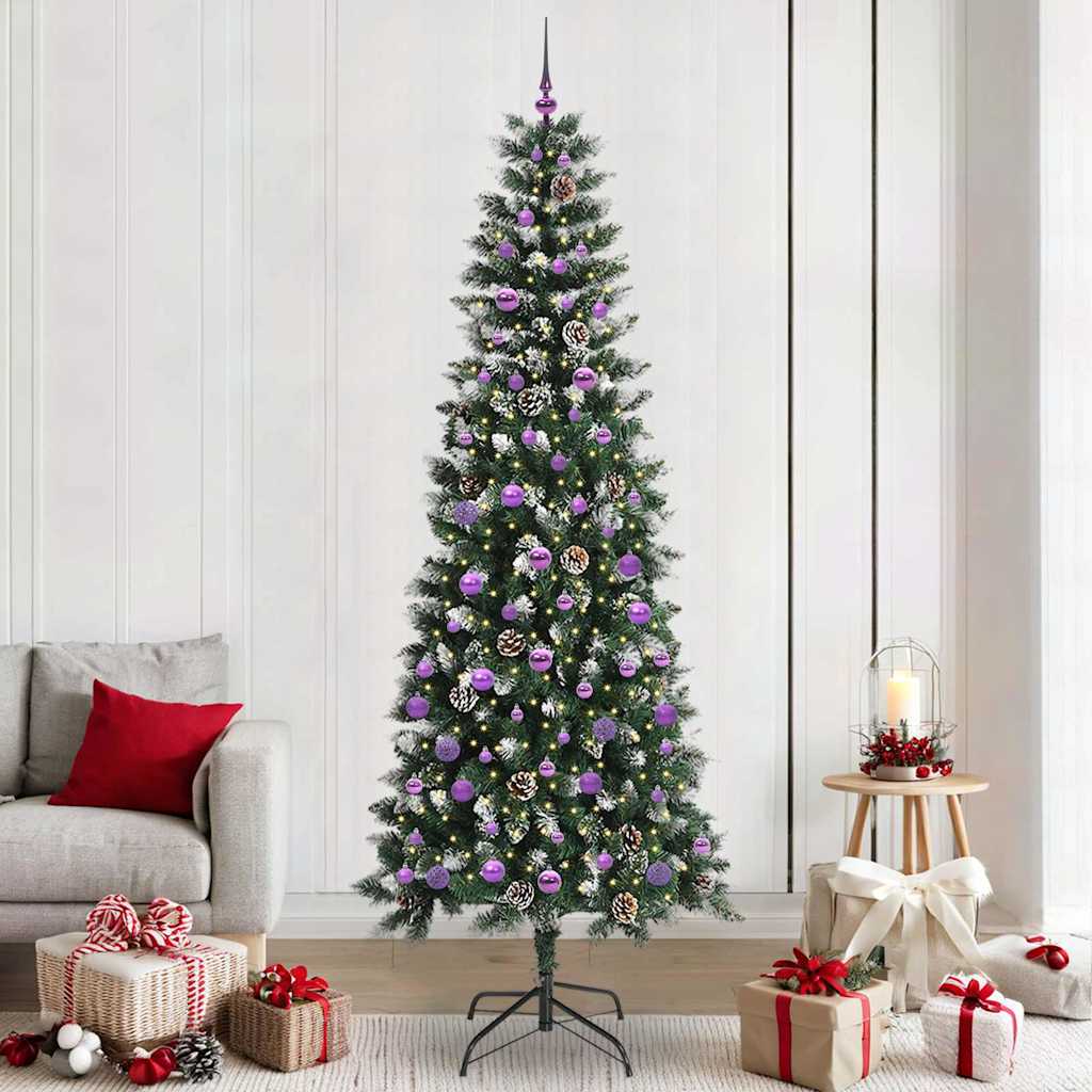 Albero di Natale artificiale con 300 LED Verde 96 x 96 x 240 cm