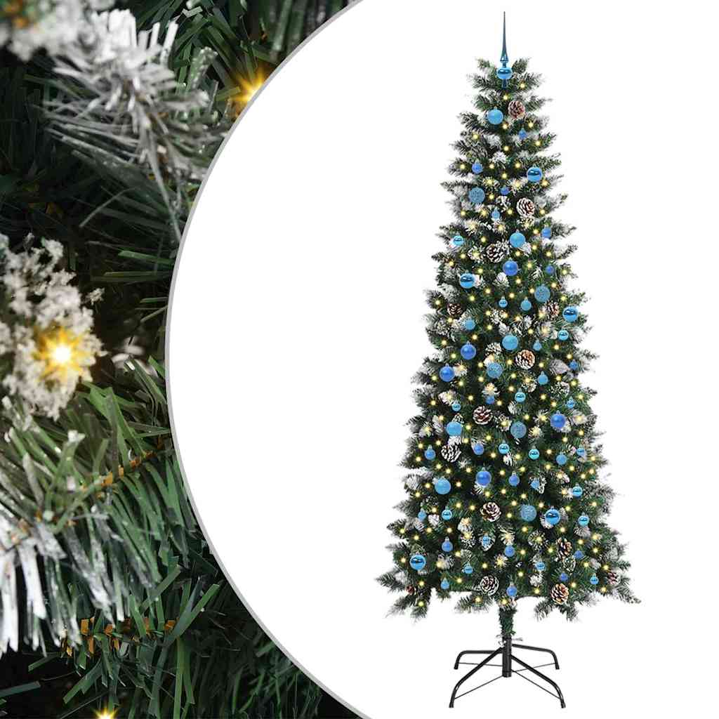Albero di Natale artificiale con 300 LED Verde 96 x 96 x 240 cm