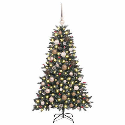 Albero di Natale artificiale con 150 LED Verde 68 x 68 x 120 cm