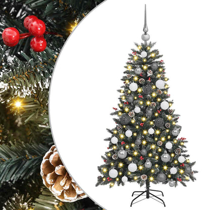 Albero di Natale artificiale con 150 LED Verde 68 x 68 x 120 cm