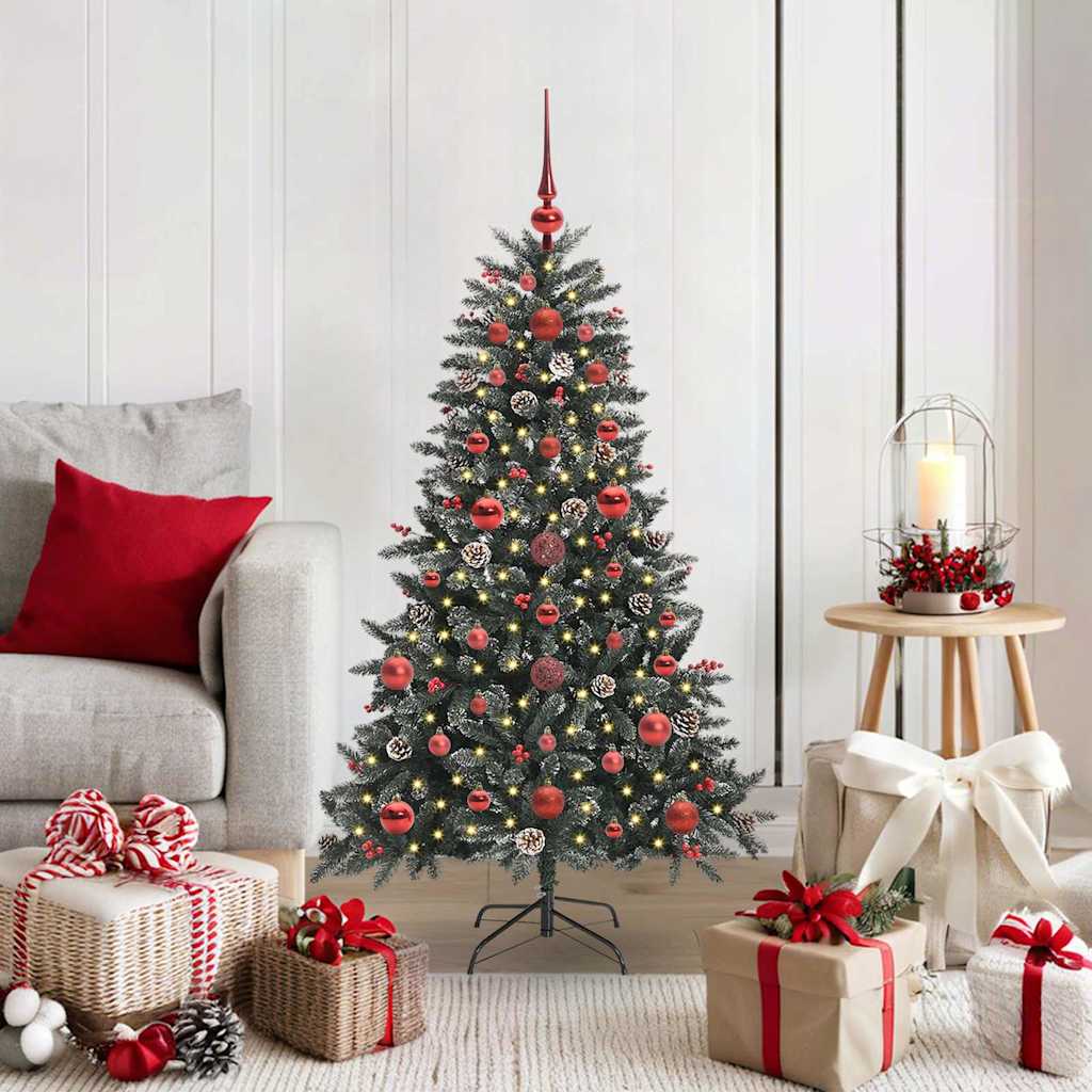 Albero di Natale artificiale con 150 LED Verde 68 x 68 x 120 cm