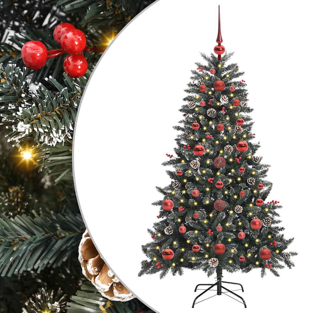Albero di Natale artificiale con 150 LED Verde 68 x 68 x 120 cm