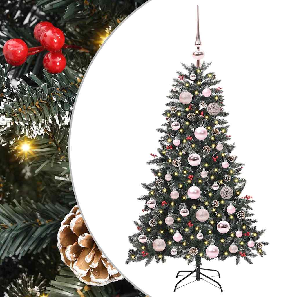 Albero di Natale artificiale con 150 LED Verde 68 x 68 x 120 cm