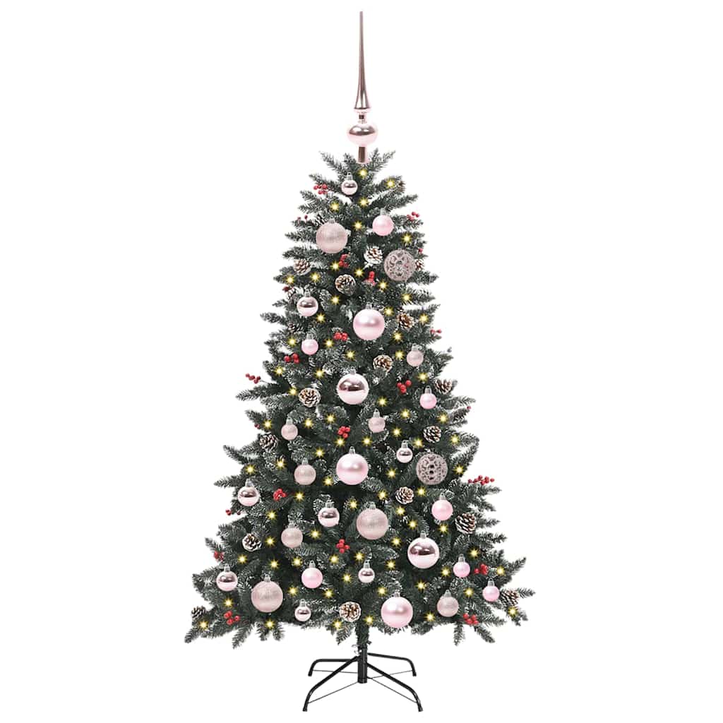 Albero di Natale artificiale con 150 LED Verde 68 x 68 x 120 cm