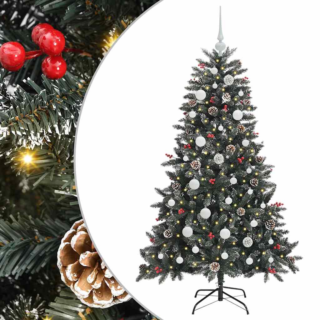 Albero di Natale artificiale con 150 LED Verde 68 x 68 x 120 cm