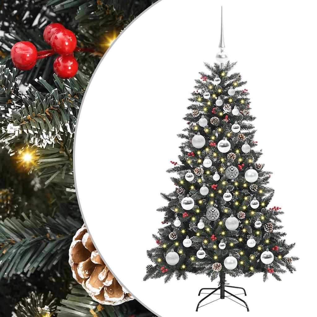 Albero di Natale artificiale con 150 LED Verde 68 x 68 x 120 cm