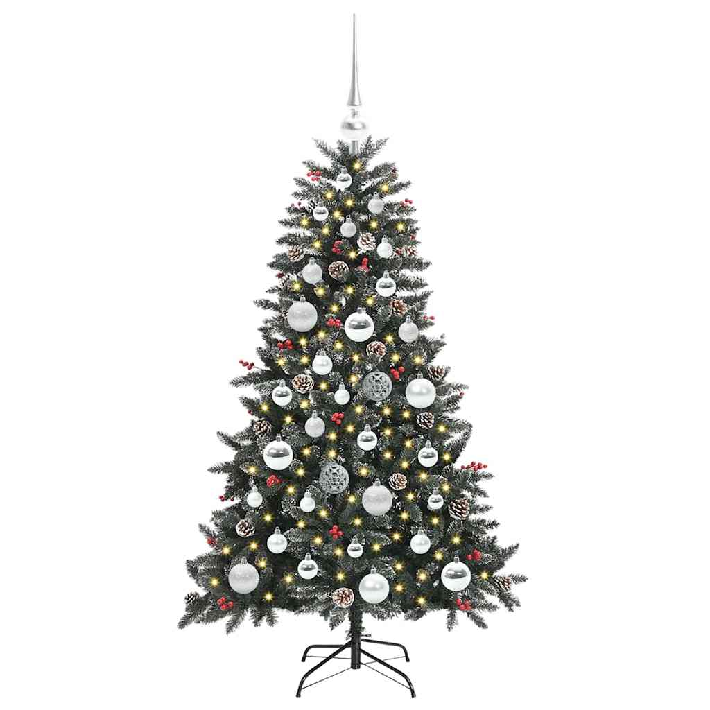 Albero di Natale artificiale con 150 LED Verde 68 x 68 x 120 cm