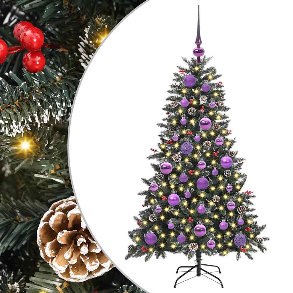 Albero di Natale artificiale con 150 LED Verde 68 x 68 x 120 cm