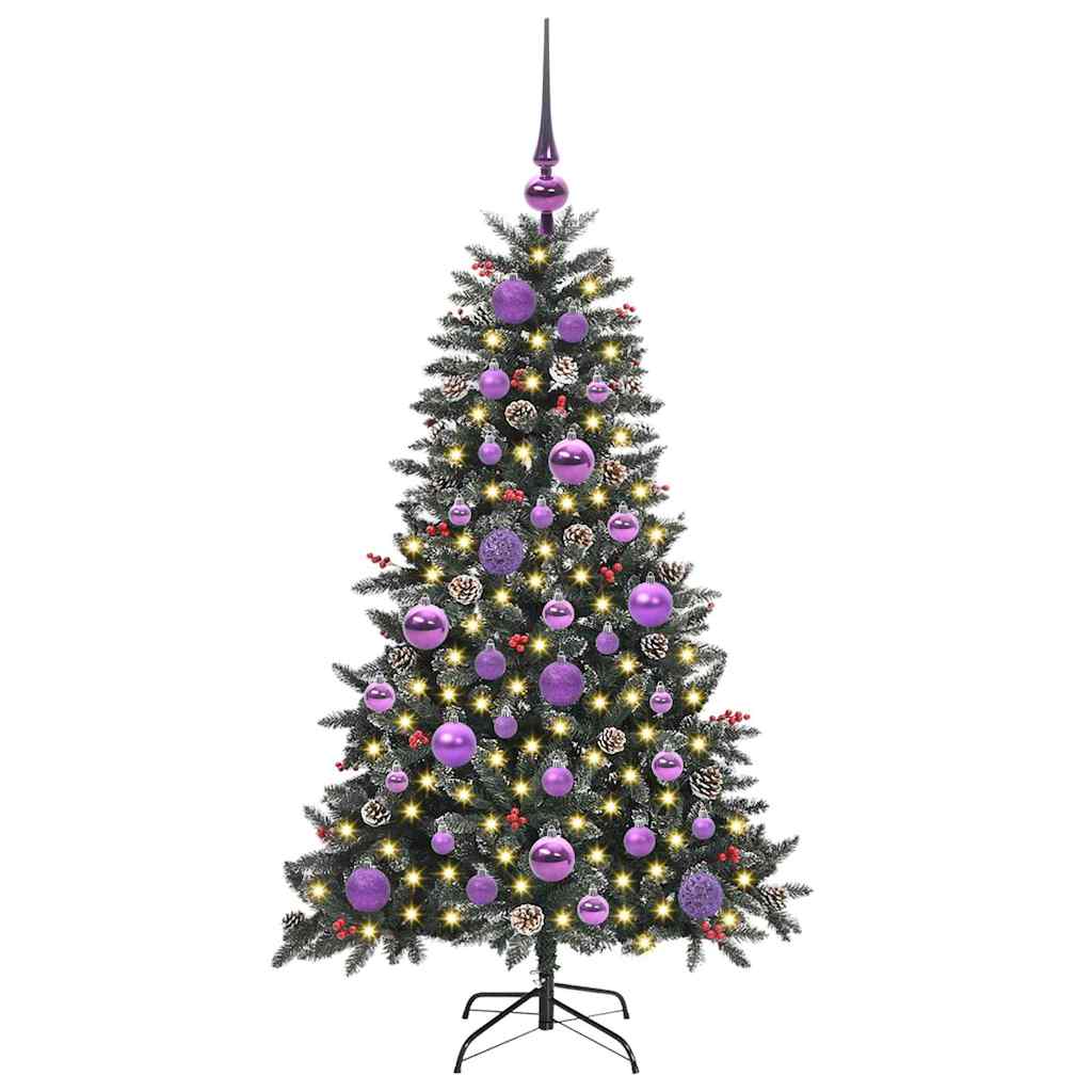 Albero di Natale artificiale con 150 LED Verde 68 x 68 x 120 cm