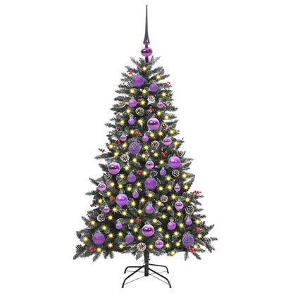 Albero di Natale artificiale con 150 LED Verde 68 x 68 x 120 cm