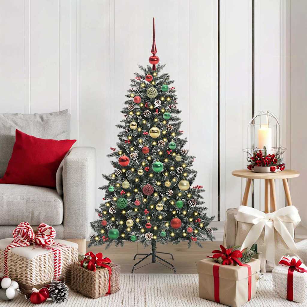 Albero di Natale artificiale con 150 LED Verde 68 x 68 x 120 cm