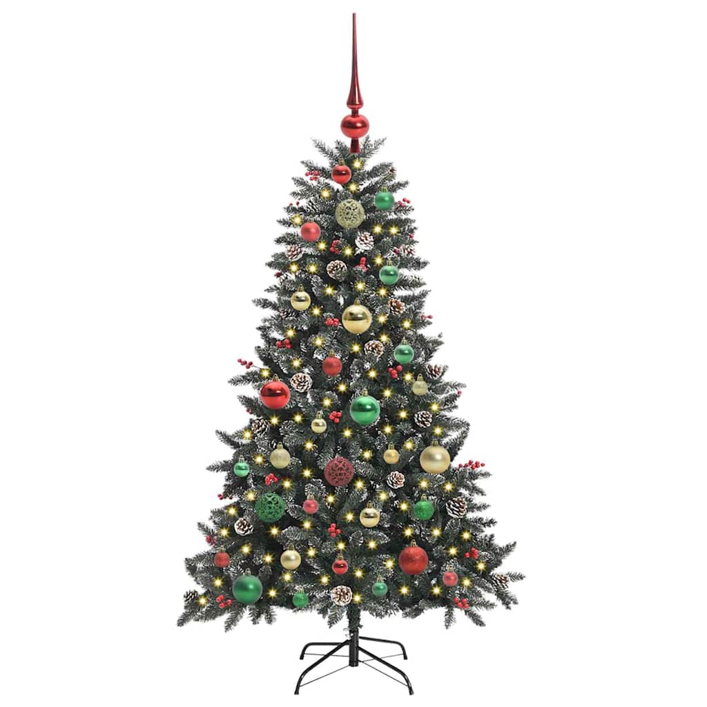 Albero di Natale artificiale con 150 LED Verde 68 x 68 x 120 cm