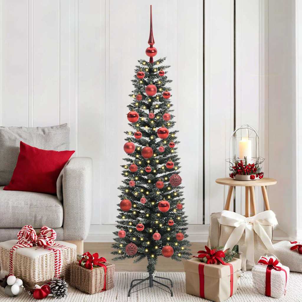 Albero di Natale artificiale con 150 LED Verde 43 x 43 x 150 cm