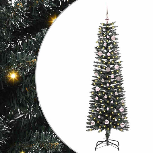 Albero di Natale artificiale con 150 LED Verde 43 x 43 x 150 cm