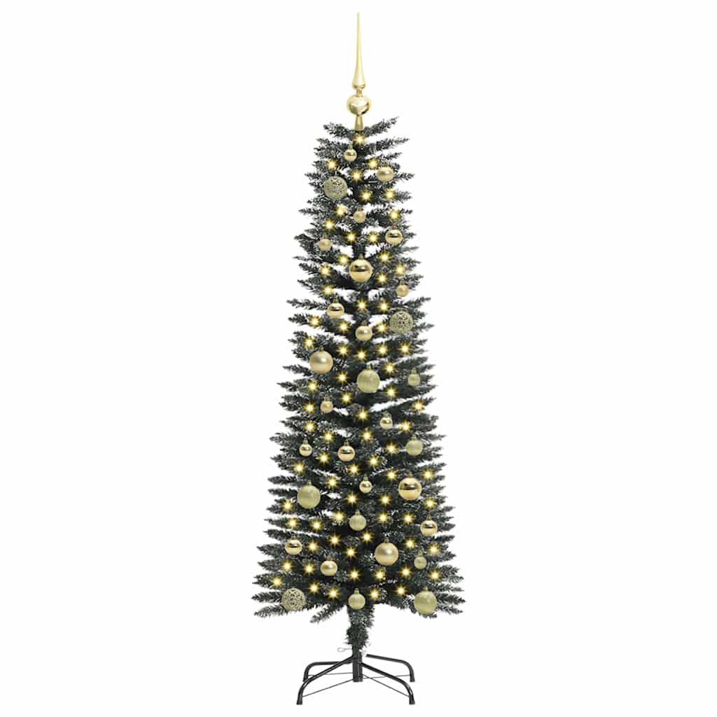 Albero di Natale artificiale con 150 LED Verde 43 x 43 x 150 cm