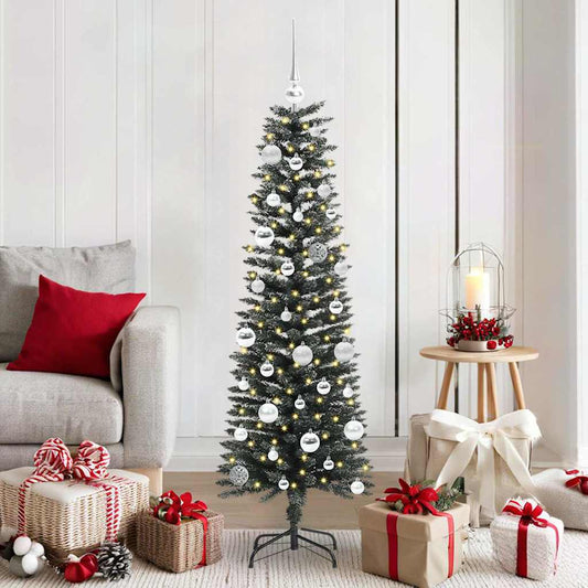 Albero di Natale artificiale con 150 LED Verde 43 x 43 x 150 cm