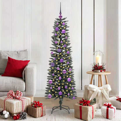 Albero di Natale artificiale con 150 LED Verde 43 x 43 x 150 cm