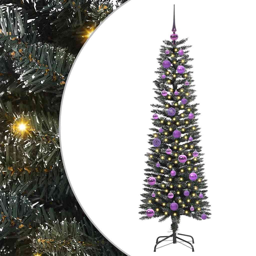 Albero di Natale artificiale con 150 LED Verde 43 x 43 x 150 cm