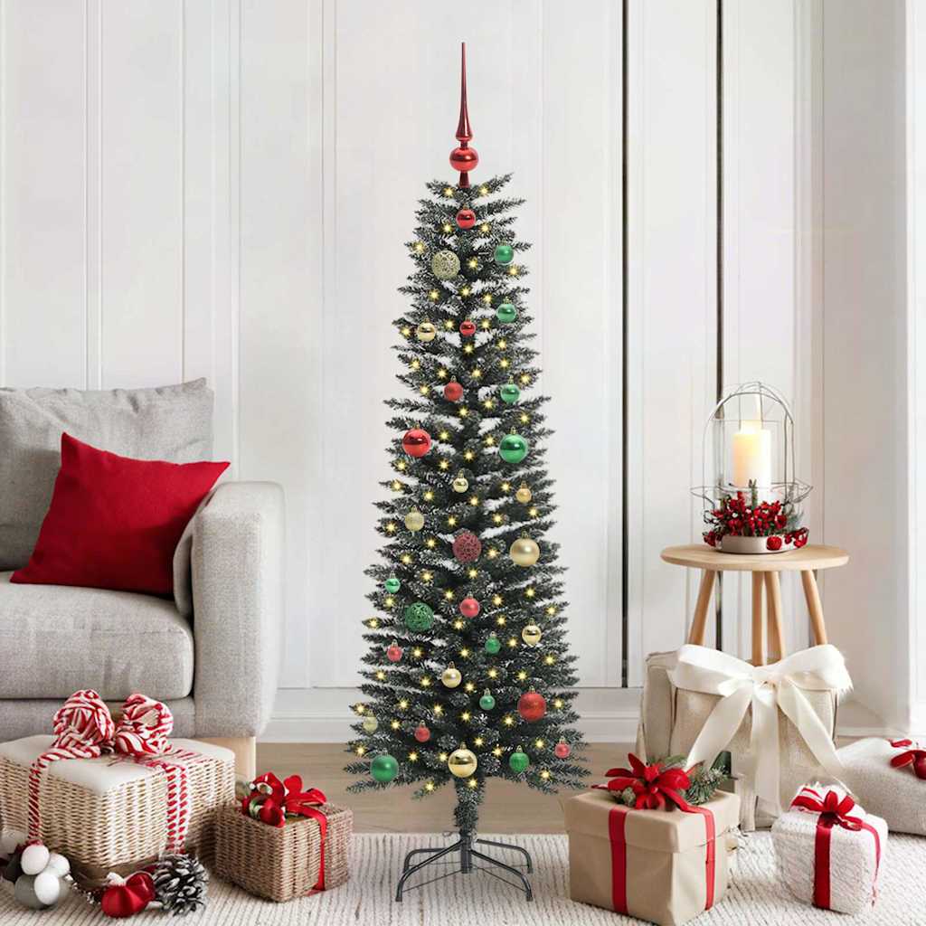 Albero di Natale artificiale con 150 LED Verde 43 x 43 x 150 cm